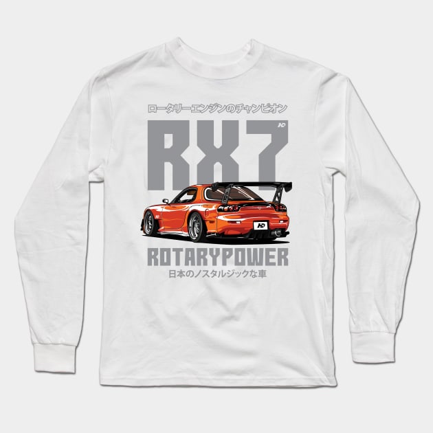 RX7 Long Sleeve T-Shirt by hafisidris@gmail.com